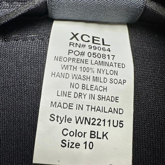 Xcel Wetsuit Womens 10 Black Axis Long Sleeve Back Zip Boy Short Spring 2MM Surf - Picture 9 of 15